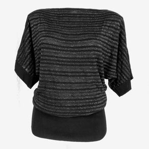 White House Black Market Black Sweater Top Size XS